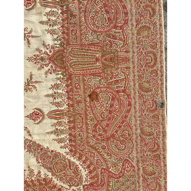 French Kashmir Square Shawl, 1890s For Sale - Image 4 of 15