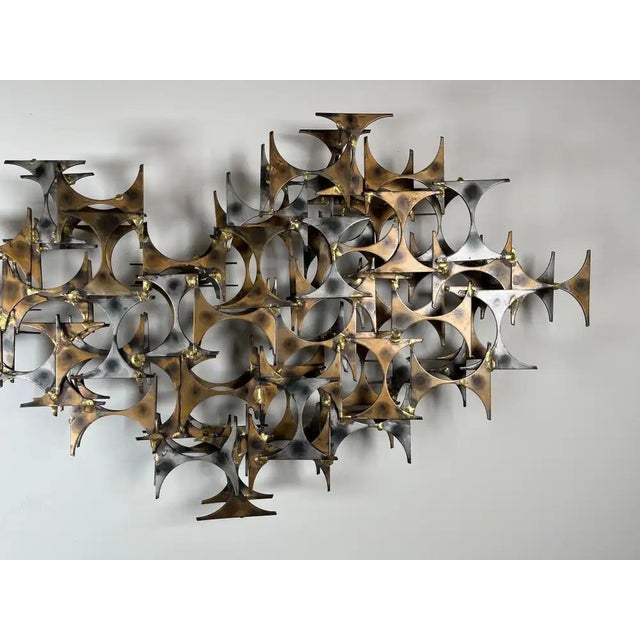 Brutalist Wall Sculpture by Marc Weinstein, Welded Steel, Circa 1970 For Sale In Philadelphia - Image 6 of 7
