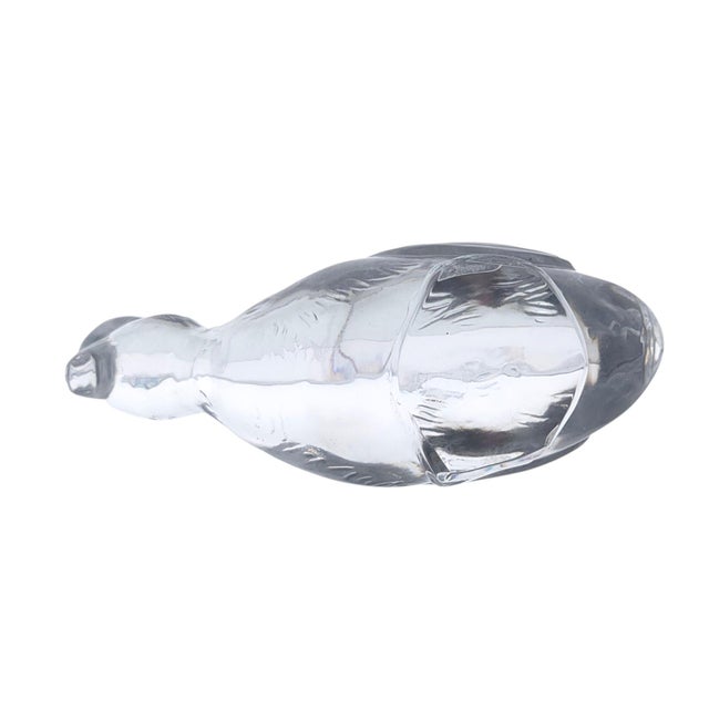 Transparent Baccarat France Crystal Seated Duck Figurines Pair 5" For Sale - Image 8 of 12