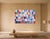 2026, Bauhaus Painting on Canvas in Blue and Red, Against the Current, Geometric Arches and Curves by Natalia Roman For Sale - Image 4 of 8
