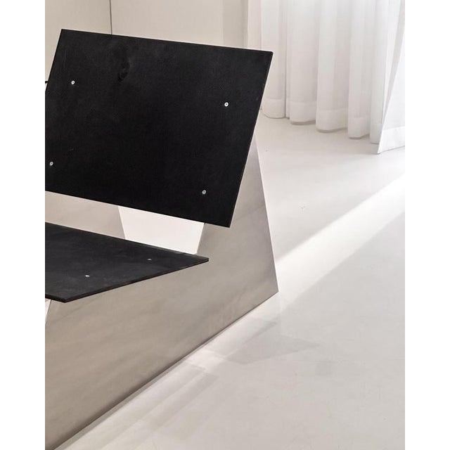 Lounge Chair in Aluminium and Blackwood by Case Studios For Sale - Image 4 of 8