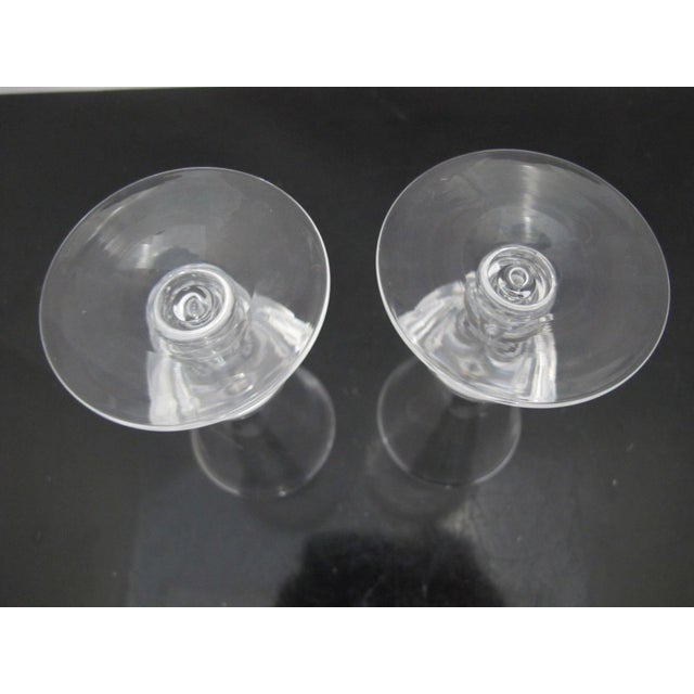 Early 20th Century Steuben 7737 Teardrop Pattern Cordial 4 1/8" Wine Glass Pair Set of 2 For Sale In Portland, OR - Image 6 of 7