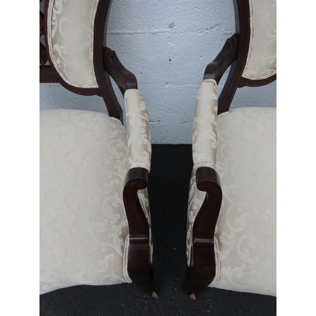 Victorian Late 1880s Carved Inlay Side Chairs a Pair 6643 For Sale In Miami - Image 6 of 17