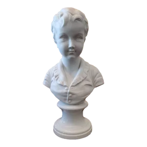 Antique Porcelain Bust Sculpture Life Like