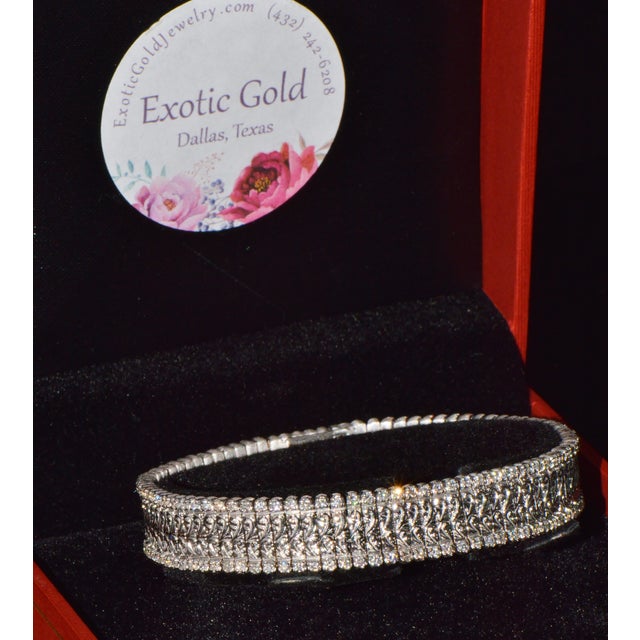 Authentic Roberto Coin 18k White Gold 2.08Cts Natural Diamond Flexible Link Bracelet For Sale - Image 15 of 17