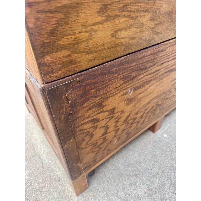Vintage Hamilton Oak Flat File Double-Stack Cabinet For Sale In Denver - Image 6 of 8
