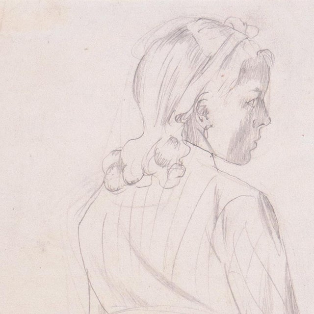 Figurative 'Standing Girl' by Grégoire Michonze, 1945, École Des Beaux-Arts, Paris, Musée d'Art Moderne De Troyes For Sale - Image 3 of 8