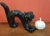 Mid-Century Modern Ceramic Black Halloween Cat Kitty For Sale - Image 3 of 5