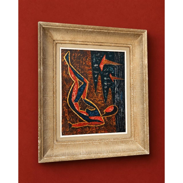 1960s Nude Figurative Composition, 1950s, Oil Painting on Canvas, Framed For Sale - Image 5 of 7