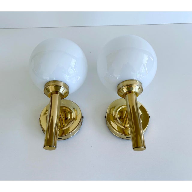Metal Vintage Danish Glass Sconces from Abo Randers, 1960s, Set of 2 For Sale - Image 7 of 18