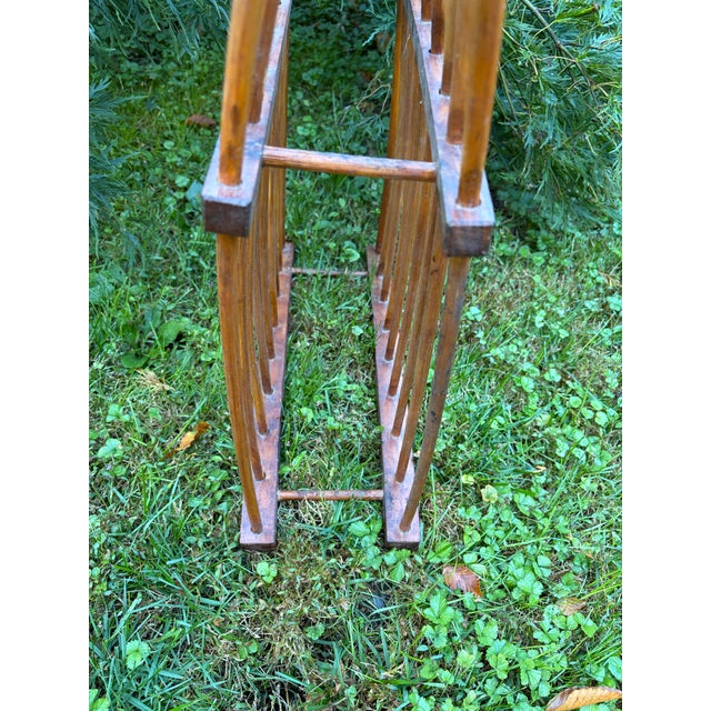 1980s Vintage Wood Plate Rack For Sale - Image 5 of 17