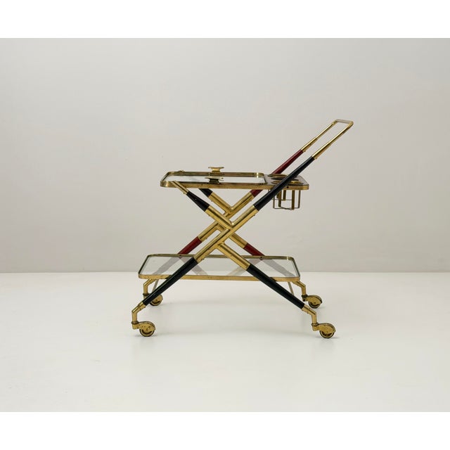 Bar Cart by Cesare Lacca, 1950s, in Flawless conditions. Designed 1950 to 1959 This piece is designed in the style of the...
