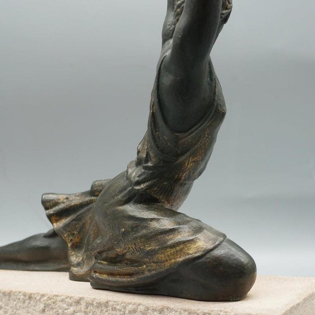 Pierre Le Faguays, Palm Dancer, Original Bronze Sculpture, 1920s-1940s For Sale - Image 8 of 13