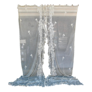 Early 19th Century French Lace Napoleon Sheer Curtains a Pair