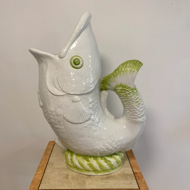 Ceramic Oversized Meiselman Fish Vessel For Sale - Image 7 of 7