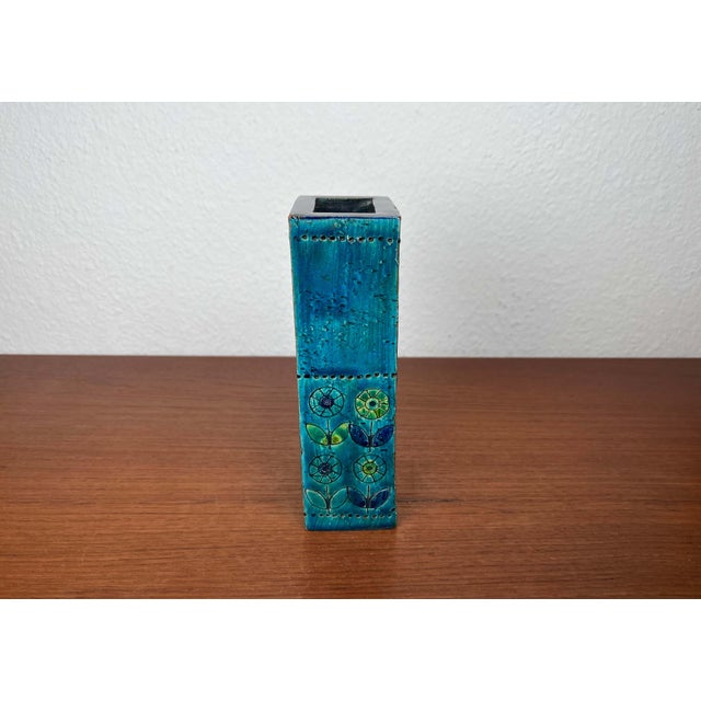 Mid-Century Modern Flower Studio Pottery Block Vase by Aldo Londi for Bitossi, Italy, 1960s For Sale - Image 17 of 18
