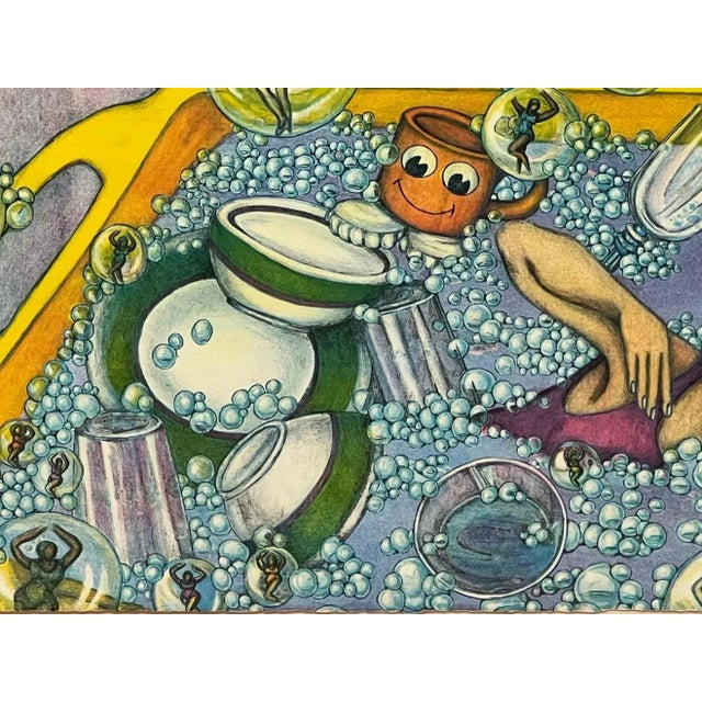 Bubble Bath Lithograph by Florence Duryer For Sale In Los Angeles - Image 6 of 10