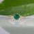 2020s Zambian Emerald Ring With Earth-Mined Diamond Accents in Solid 14k Gold, 6mm, Size 6.75 For Sale - Image 5 of 9