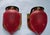 1940s Vintage Art Deco Light Old Lamp Wall Sconces Fixture Brass & Star Red Glass Shade Ship Light Lamp - Pair For Sale - Image 5 of 5
