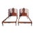 Fine Pair 1930s French Scoop Medalion Twin Beds For Sale