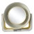 1970 Light Up Make Up Mirror in White and Yellow For Sale