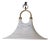 Mid-Century Modern White and Gilt Pendant Lamp with Pull Mechanism, 1970s For Sale