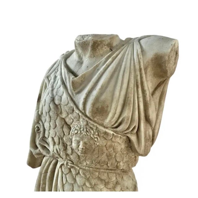 Greek Roman Marble Torso Sculpture on Iron Stand, 20th Century, Italy For Sale - Image 15 of 18