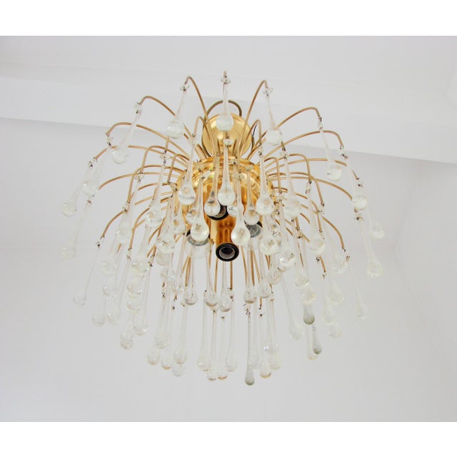 Gold Chandelier by Paolo Venini, 1970s For Sale - Image 8 of 11