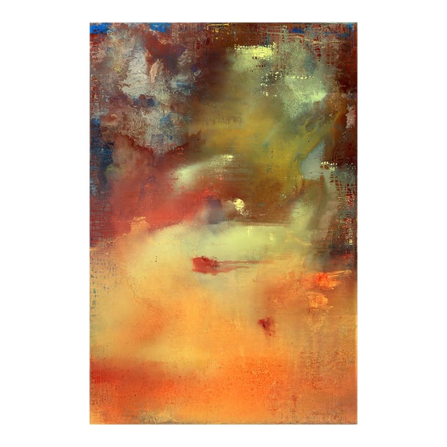 Contemporary Abstract Oil on Canvas Painting "Simorgh Descending Iii" by Yari Ostovany For Sale