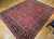 Persian Antique Persian Sarouk Area Rug, Hand-Knotted Wool, Allover Floral Pattern, 9x11, Red & Navy For Sale - Image 3 of 16