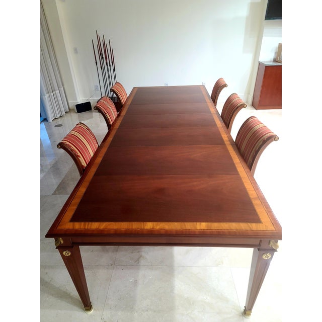 Vintage Kindel "National Trust" Mahogany Extention Banquet Dining Room Table For Sale - Image 9 of 12