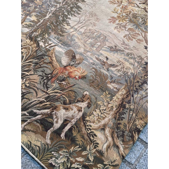 Vintage French Aubusson Style Jacquard Tapestry, 1970s For Sale - Image 12 of 18