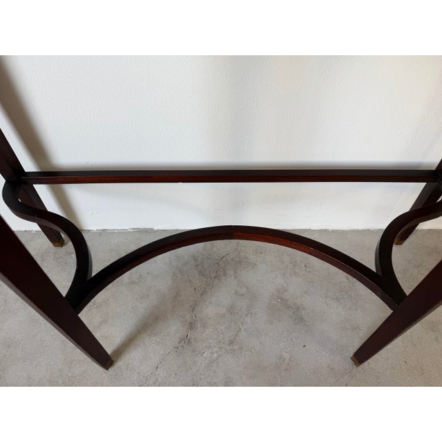 Antique George III Mahogany Demi-Lune Console Table With Drawer For Sale - Image 13 of 13