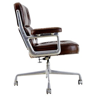 Brown Leather Time Life Executive Desk Chair by Charles Eames for Herman Miller For Sale