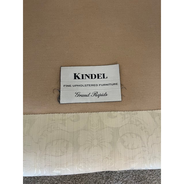 Wood Cyber Monday Flash Sale - Mid 20th Century Kindel Ball & Claw Chippendale Queen Anne Flared Wingback Chair For Sale - Image 7 of 12