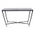 Rh Thaddeus Marble Console Table — Carrara Marble Top on Forged Iron Base For Sale