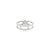 Metal 14k White Gold Pear Emerald and Diamond Split Band Ring Size 6 For Sale - Image 7 of 14