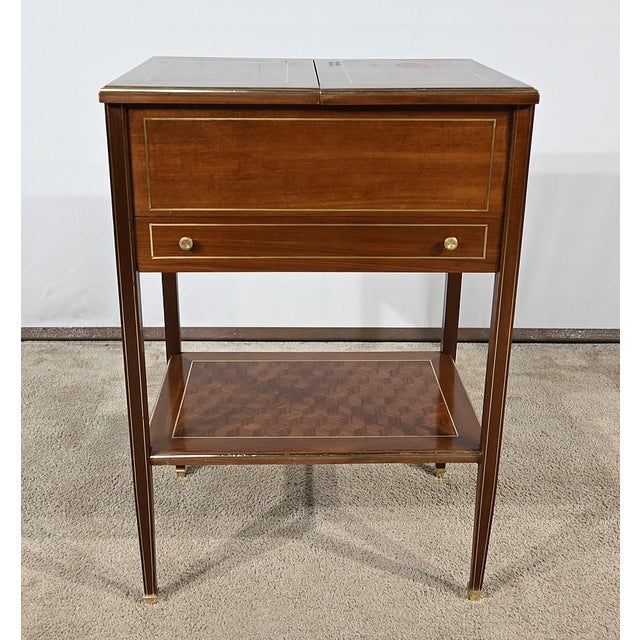 Brown Small Early 20th Century Directory Mahogany Living Room Table, 1890s For Sale - Image 8 of 18