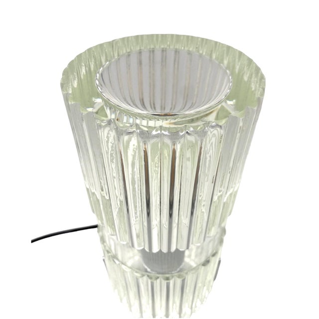 Glass Vintage Italian Glass Table Lamp, 1970s For Sale - Image 7 of 16