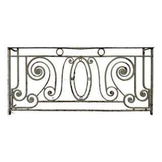 Antique Wrought Iron Balcony Railing - Beaux Arts Style For Sale