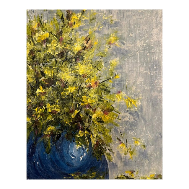 "Bouquet 3" Contemporary Original Impressionist Style Stretched Canvas Landscape Painting by Deb Bossert For Sale
