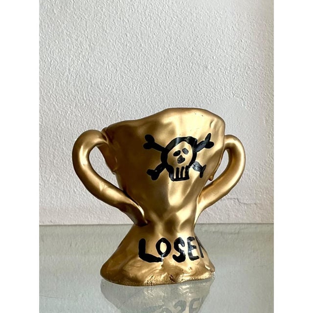 Vintage Skull Motif Ceramic Loser Trophy For Sale - Image 11 of 12