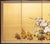 Japanese "Autumn Flowers" by Kazuko Chiyo Sasaki, C. 1960s Painted Silk Byobu Screen For Sale - Image 3 of 17