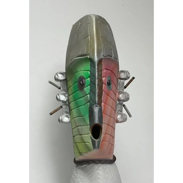 Worrier Mixed media, ceramic, metal Signed, dated 6/88 21.4 x 8.75 x 8.5 in.