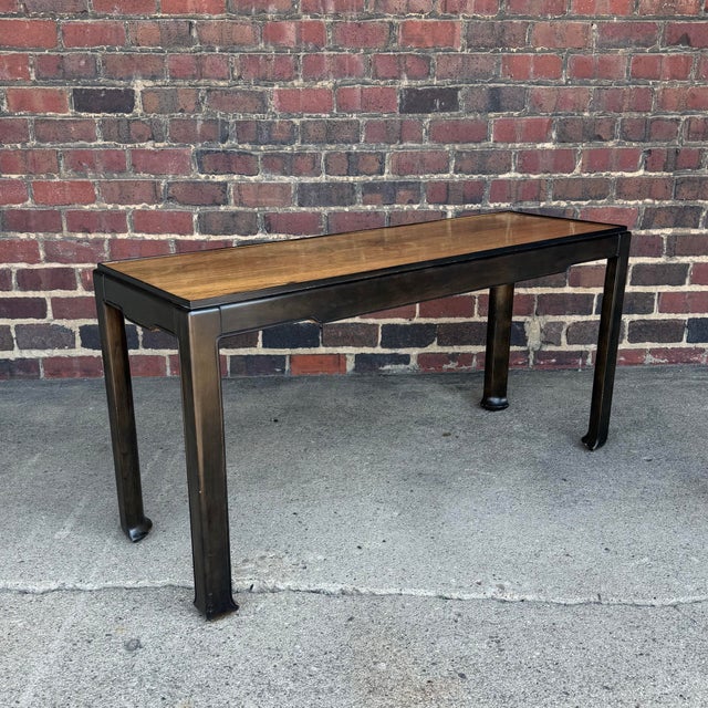 Tomlinson Rosewood Ming Style Console Table. Dark expresso stained legs and body with exquisite rosewood grain top.