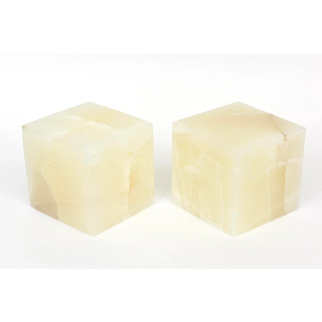 Modern Onyx Large Cube Bookends or Min Display Pedestals 90's For Sale - Image 3 of 10