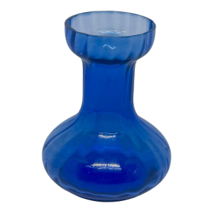 Vintage Cobalt Blue Hour-Glass 5 5/8” Hyacinth Forcing Vase