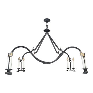 Dennis & Leen Iron Gothic Ranch Chandelier For Sale