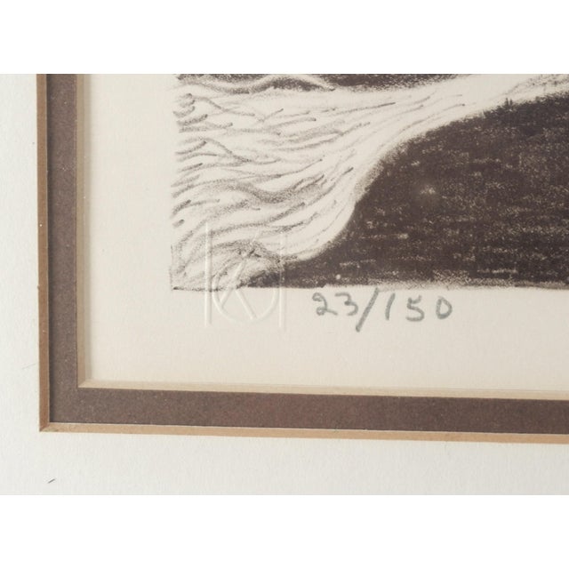 Figurative Framed & Signed Lithograph of Don Quixote and Sancho Panza by Bert Pumphrey (1916 - 2002) For Sale - Image 3 of 5
