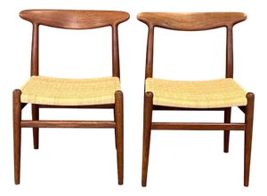 Vintage Chairs Model W2 by Hans J. Wegner for C.M. Madsen, Set of 2
